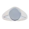 Sterling Silver Oval Signet Ring By Icesia