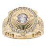14ct Yellow Gold Cubic Zirconia Watch Strap Signet Ring