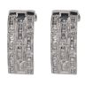 14ct White Gold 0.35ct Baguette Cut Diamond Multi Row Earrings
