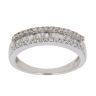 18ct White Gold 0.50ct Brilliant and Baguette Cut Diamond Fancy Ring