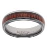 Unique & Co Tungsten And Carbide Wooden Inlay Wedding Ring