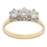 18ct Yellow Gold 1.00ct Brilliant Cut Diamond Trilogy Ring