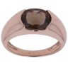 9ct Rose Gold Smoky Quartz Single Stone Ring