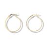 9ct Yellow Gold Diamond Cut Hoop Earrings