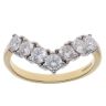 18ct Yellow Gold 1.00ct Brilliant Cut Diamond Wishbone Ring