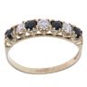 9ct Yellow Gold Cubic Zirconia and Sapphire Ring