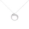 18ct White Gold 0.34ct Brilliant Cut Diamond Circle Pendant And Chain 18"