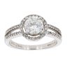 18ct White Gold 1.30ct Diamond Cluster Ring