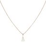 9ct Yellow Gold Cubic Zirconia and Opal Fancy Pendant and Chain 16"