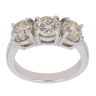 Platinum 3.00ct Brilliant Cut Diamond Trilogy Ring