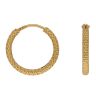 22ct Yellow Gold Patterned Hoop Earrings