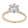 18ct Yellow Gold Moissanite Single Stone Ring