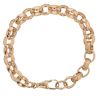 9ct Yellow Gold Patterned and Plain Belcher Bracelet 8.5"