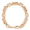 9ct Yellow Gold Stars And Bars Patterned Bracelet 8"