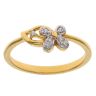 22ct Yellow Gold Cubic Zirconia Flower Ring