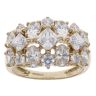 14ct Yellow Gold Cubic Zirconia Cluster Ring