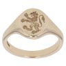 9ct Yellow Gold Rampant Lion Signet Ring