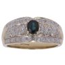 9ct Yellow Gold 0.25ct Diamond And Sapphire Cluster Ring