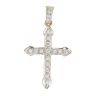 9ct Yellow Gold Cubic Zirconia Cross Pendant