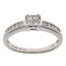 18ct White Gold 0.25ct Princess and Brilliant Cut Diamond Cluster Ring