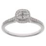 18ct White Gold 0.39ct Princess And Brilliant Cut Diamond Cluster Ring