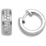 18ct White Gold 0.52ct Diamond Huggie Earrings