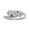 18ct White Gold Diamond Twist Trilogy Ring