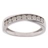 9ct White Gold 0.06ct Diamond Half Eternity Ring