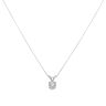 9ct White Gold 0.50ct Brilliant Cut Diamond Solitaire Pendant and Chain 18"