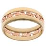 9ct Yellow and Rose Gold Clogau Three Row Ring
