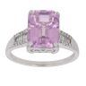Platinum 0.15ct Diamond and Kunzite Ring