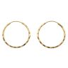 22ct Yellow Gold Faceted Hoop Earrings