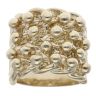 9ct Yellow Gold Four Row Keeper Ring