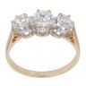 9ct Yellow Gold Cubic Zirconia Three Stone Ring