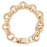 9ct Yellow Gold Patterned and Plain Belcher Bracelet 8.5"