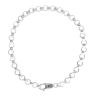 Silver Patterned And Plain Belcher Bracelet 8.5"