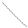 9ct Yellow Gold 0.15ct Diamond and Sapphire Bracelet 7"