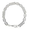 Silver Stars And Bars Bracelet 9" By Icesia