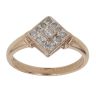 9ct Yellow Gold 0.15ct Brilliant Cut Diamond Cluster Ring