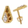 22ct Yellow Gold Pyramid Stud Earrings