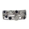 9ct White Gold 0.31cts Diamond And Sapphire Ring