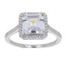 Silver Cubic Zirconia Square Cluster Ring by Icesia