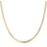 14ct Yellow Gold Monaco Curb Classic Pave Lock Chain 18"