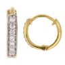 22ct Yellow Gold Cubic Zirconia Huggies Hoop Earrings