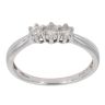 9ct White Gold 0.25ct Brilliant Cut Diamond Trilogy Ring
