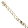 9ct Yellow Gold Textured ID Bracelet 8.5"