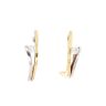 18ct Yellow And White Gold 0.10ct Diamond Earrings
