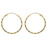 22ct Yellow Gold Faceted Hoop Earrings