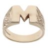 9ct Yellow Gold M Initial Signet Ring