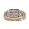Children's 14ct Yellow And White Gold Cubic Zirconia Greek Key Ring